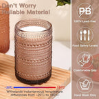 JOVGANK Venus Vintage Hobnail Drinking Glasses Set of 6, Water Tumbler 15oz, Kitchen & Bar Beaded Highball Glasses, Beverage Glass Cups for Water, Beer, Juice, New Year gifts