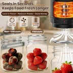 M11 Electric Mason Jar Vacuum Sealer Kit - with Wide and Regular Mouth Mason Lids, Jar Vacuum Sealer for Canning Jars, Vacuum Sealing Machine for Food Storage Black