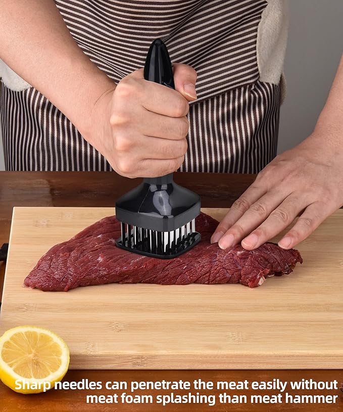 Aliglow Meat Tenderizer Needle Meat Hammer Mallet Tool Pounder For Tenderizing and Pounding Steak, Beef Pork Chicken BBQ And Poultry