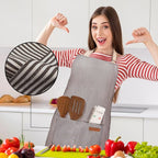 BeLuyi 2 Pack Adjustable Bib Apron with 2 Pockets Chef Cooking Kitchen Restaurant Aprons for Women Men