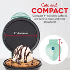 Dash Mini Maker Set - Customized Treat Maker - Supports Multi-Function Cooking - Easy Cleanup and User-Friendly Design - Aqua - Waffle & Griddle Irons