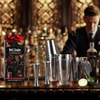 Boston Cocktail Shaker, 8-Piece Professional Shaker Set, Stainless Steel Bar Tools Set with Boston Shaker, Bar Spoon, Jigger, Hawthorne Strainer, Dishwasher Safe, Ideal Bartender Kit for Bar