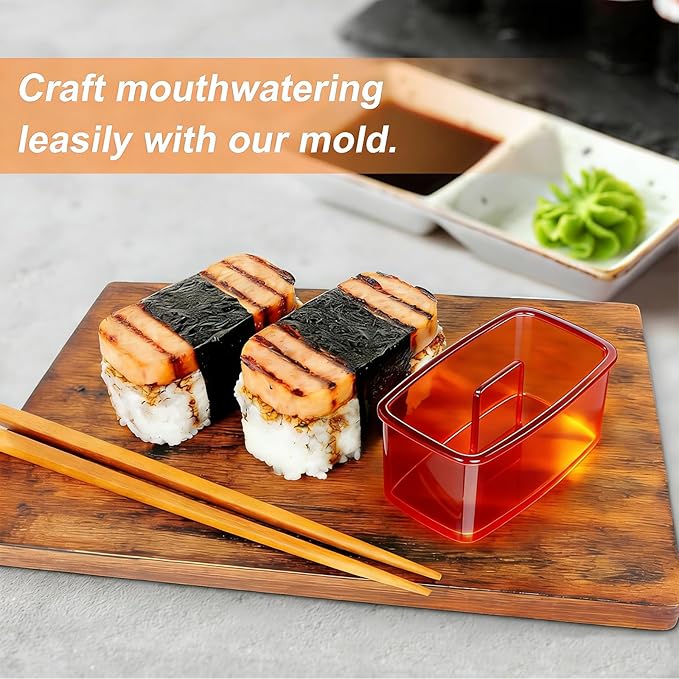 2PCS Red Musubi Maker press mold,Non-stick,BPA-Free sushi mold,Make Hawaiian Musubi at Home or Hawaii Restaurants