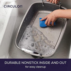 Circulon Nonstick Roasting Pan/Roaster with Rack - 17 Inch x 13 Inch,Gray,(Pack of 3)