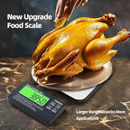 33lb Wireless Magnetic Digital Kitchen Scale with Remote LCD Display, Split-Designed for Easy Cleaning, 0.1oz/1g Precision, 7 Units, Tare Function for Baking, Cooking, Meal Prep