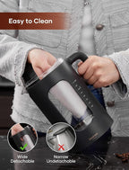 Electric Tea Kettle, INTASTING Glass Electric Kettle with tea Infuser and Precise knob temperature control, 1200W Fast Heating, BPA-Free, Easy to Clean, 1 Liter (Wood)