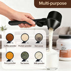 2 Pcs Coffee Scoop & Funnel for Reusable K-Cup Pods, 2Tbsp Dosing Spoon, 51mm Espresso Tamper, BPA-Free PCTG, Dishwasher Safe, Fits Espresso Machines, For Coffee & Protein Powder, Black, 2 Models A&B