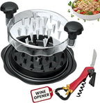 Chicken Shredder Tool, Meat Shredder Tool Twist, Large Chicken Breast Shredder, Food Shredders for Kitchen, Meat Shredder Twist for Pulled Pork, Chicken Grinder Gadget with Wine Opener
