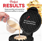 Dash Express Waffle Maker -Electric Waffle Maker for Creative Homemade Treats - Dual Nonstick Cooking Surfaces, Easy Food Release & Quick Cleanup - Compact, Space-Saving Design - 8 Inches - Black