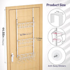 SWTYMIKI 3-Tier Water Bottle Organizer - Over the Door Stanley Cup Holder - Cup Rack with Hooks for Door or Wall Mount Option- Tumbler Organizer Storage Display for Kitchen Dorm Office RV, White