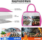 douyadady Lunch Bag Women/Men Lunch Box Women/Men (Rose Red)