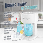 Nostalgia Retro 40-Ounce Frozen Beverage Station - Slushie Machine and Ice Shaver with Automatic Mixing for Soda, Cocktails and Margaritas - Easy & Safe Use - White