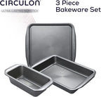 Circulon Momentum Carbon Steel Non-Stick Bakeware Set of 3-Grey