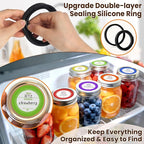 M11 Electric Mason Jar Vacuum Sealer Kit - with Wide and Regular Mouth Mason Lids, Jar Vacuum Sealer for Canning Jars, Vacuum Sealing Machine for Food Storage Black