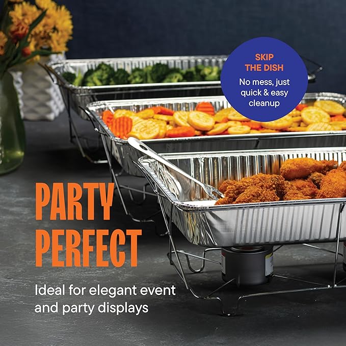 Full Size Large Aluminum Pans, Disposable Foil 21x13 Deep [20-Pack] Steam Table Chafing Pan - Extra Heavy Duty Durable Tray - Great for Roasting, Cooking, Warming, Prepping and Storing Food