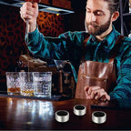 4PCS Wine Drip Ring, Wine Drip Collars Stainless Steel Wine Collar Drip Ring Simple Wine Bottle Drip Collar with Velvet Felts Clever Dripper Guard Holder Tools Bar Kitchen Gadgets Wine Accessories