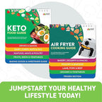 Air Fryer & Keto Cookbook Magnets - Set of 2 (7”x6”) - Air Fryer Accessories & Keto Meal Plan Cookbook - Airfryer Kitchen Appliances - Keto Foods & Keto Diet Book for Beginners - Kitchen Gadgets 2026