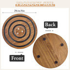 2 PCS Magnetic Wooden Trivets for Hot Pots and Pans, Heat Resistant Acacia Wood Trivet with Cushioning Silicone Strips for Dutch Ovens Hot Dishes Pots Holder, for Mom Grandma