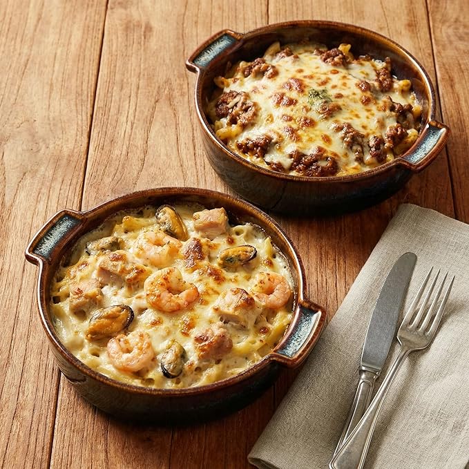 Ceramic Casserole Baking Dish - 1.7 Quarts Baking Dish for Oven, Lasagna Pans, Oven Safe Durable Bakeware for Kitchen Home Decor, Banquet and Dinner, Round 1 pieces 10 x10 Inch