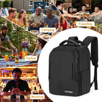 Bartender Bag, Bartender Kit Travel Backpack for Cocktail Shaker Set, Portable Carrying Bag with Compartments for Wine Bottles, for Travel Home Indoor Outdoor Party(Backpack Only)
