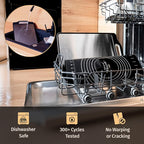 Matiks Stainless Steel Cutting Board Set - 16”×11” Large Double Sided Dishwasher Safe Metal Cutting Board for Kitchen – Housewarming Gifts New Home - New Home Gift Ideas - First Home Cooking Gifts