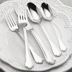 Lenox Silverware Set, Chelse Muse 65-Piece Flatware Set, Service For 12, 18/10 Stainless Steel, Dishwasher Safe, Knives Spoons And Forks Sets, Home And Kitchen Utensils (Silver, 65 Pieces)