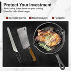 Commercial Grade Cutting Board Mats 15 x 12 Inch - 4 Pack Set, Flexible 1/16" Inch Thick Black Plastic, Made from HDPE and NSF Approved for Food Service