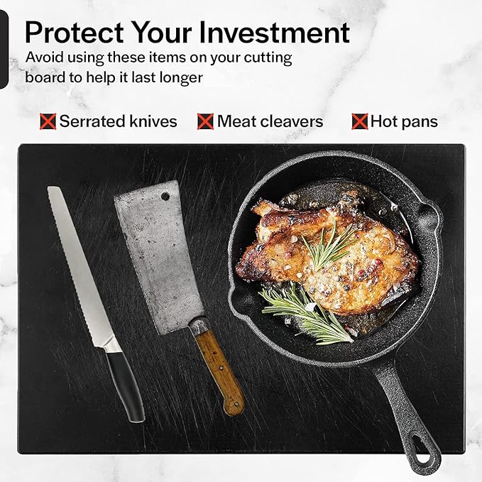 Commercial Grade Cutting Board Mats 15 x 12 Inch - 4 Pack Set, Flexible 1/16" Inch Thick Black Plastic, Made from HDPE and NSF Approved for Food Service