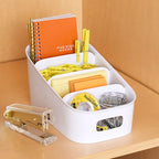 YouCopia ShelfBin Packet Organizer, 4-Tier Stairstep Raised Divided Bin, BPA-Free Storage Caddy for Kitchen Pantry and Cabinet Organization, Tea Bags, Medicine, and More