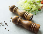 BILL.F Salt and Pepper Grinder Pepper Mill Grinder Pepper Grinders Salt Mill Set of 2 with Adjustable Ceramic Rotor 7 Inch