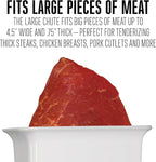 Weston Meat Tenderizer Tool & Heavy Duty Cuber, Quick and Easy Manual Operation For Cuts Up To 4.5” Wide x .75” Thick, Durable Aluminum Construction, Stainless Steel Blades, White (07-3101-W-A)