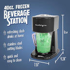Nostalgia Retro 40-Ounce Frozen Beverage Station - Slushie Machine and Ice Shaver with Automatic Mixing for Soda, Cocktails and Margaritas - Easy & Safe Use - Black