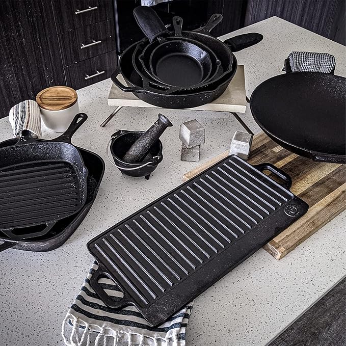10.5 inch Single-Burner Reversible Cast Iron Grill/Griddle