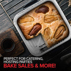 Stock Your Home 8x8 Foil Pans (50 Pack) 8 Inch Square Aluminum Pans - Foil Pans - Disposable Food Containers Great for Baking Cake, Cooking, Heating, Storing, Prepping Food