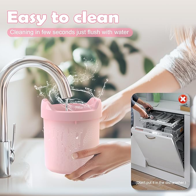 BRIOBITE Soft Serve Ice Cream Maker Machine – Rechargeable Compact for Homemade Gelato,Sorbet & Frozen Yogurt, Stylish Pink Design,Perfect for 1-2 Servings,Best Gift for Couples & Families