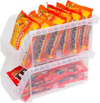 Plastic Containers for Organizing and Storage Bins for Closet, Kitchen, Office, Garage or Pantry Organization, Stackable Bins, Medium (11" x 5" x 5.5"), 8-Pack, Clear