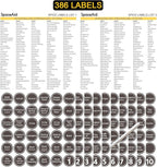 SpaceAid Spice Rack Organizer with 36 Spice Jars, 386 Spice Labels, Chalk Marker and Funnel Set for Cabinet, Countertop, Pantry, Cupboard or Door & Wall Mount - 36 Jars, 17.2" W × 10.8" H, Black