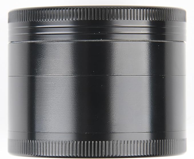 2" Grinder, Screen-Free, 3-Piece 4-Part Design, Zinc Alloy Grinder for Kitchen Spice, Black