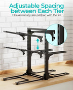 ORDORA 6-Tier Pots and Pans Organizer under Cabinet, Kitchen Cabinet Organizers and Storage, Heavy Duty Pots and Pan Storage Rack Organizer inside Cabinet, Adjustable Pot Rack