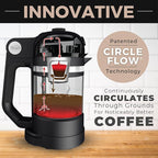 VINCI Micro Café Smallest Single-Serve Glass Coffee Brewer | Compatible with K-Cups, Pods & Ground Coffee | Enclosed & Circle Flow Brewing for Hotter, Richer Flavor | Brews 4oz to 20oz (Black)