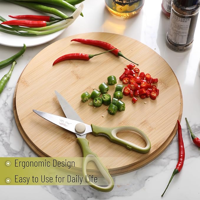 Mr. Pen- All Purpose Kitchen Shears with Protective Sheath, 2 pcs, 8 Inch, Dishwasher Safe, Stainless Steel Food Scissors with Micro-Serrated Blades, Soft Grip, Durable Utility Kitchen Shears