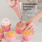 Riccle Disposable Piping Bags 16 Inch - 100 Textured Anti Burst Pastry Bags - Icing Piping Bags for Frosting - Ideal for Cakes and Cookies Decoration