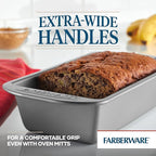 Farberware Bakeware Meatloaf/Nonstick Baking Loaf Pan Set, Two 9-Inch x 5-Inch, Gray