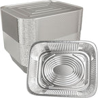 Aluminum Pans With Lids 9x13 [10 Sets] Aluminum Foil Pans Trays With Lids - Half Size Tin Foil Disposable Pans For Baking, Roasting, Cake Serving Dishes, Catering Supplies, Steam Table Chafing