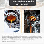 51mm Bottomless Portafilter Compatible for Delonghi ECP3420/ECP3120/EC155/BCO430/EC260, 2 Ears, with Stainless Steel Double Shot Capacity Cup Filter Basket