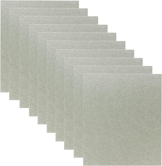 10 PCS Waveguide Cover, Universal Mica Sheet for All Microwave Oven, Cut to Size, 150X120mm, 10 Pack