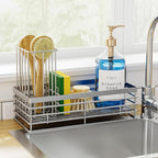 Yofidra Sink Caddy With Stone Drying Tray, Silver, M