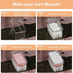 2PCS Clear Musubi Maker Kit, Non-stick Onigiri Press, BPA-Free Sushi Mold for Hawaiian Musubi