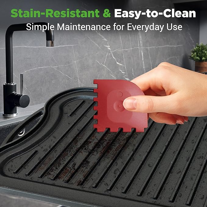 NutriChef Reversible Cast Iron Griddle Pan for Stove Top Cooking, Heavy Duty Nonstick Grill Plate with Flat & Ribbed Sides, Works as Flat Top Grill or Griddle for Gas Grill, Includes Scraper Tool