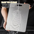 Titanium Cutting Board, Set of 3 Titanium Cutting Boards for Kitchen, Double Sided Titanium Cutting Mat, Non Stick Stainless Steel Cutting Board for Meat, Bread, Vegetable, Fruit